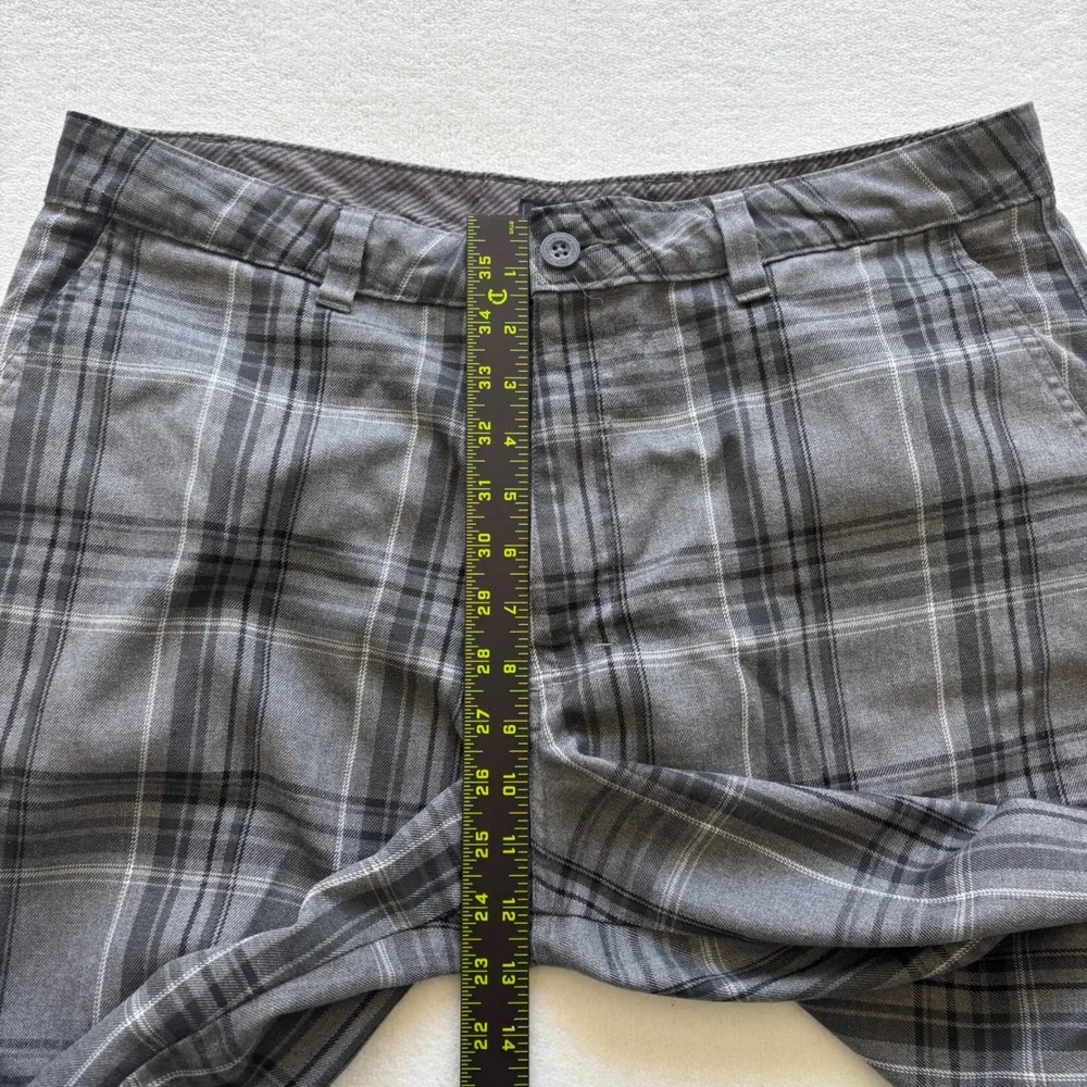 O'Neill Concha Plaid Shorts Mens 36 Grey Excellent Flat Front Casual‎ Walking
